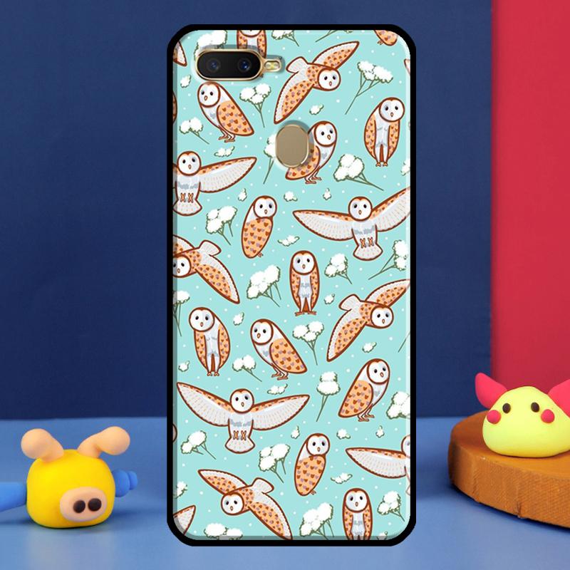 Fashion Cartoon Owl Case For Oppo A16 A76 A96 A58 A78 A98 A5 A9 A91 A15 A17 A77 A52 A72 A74 A94 A54S A57S Cover