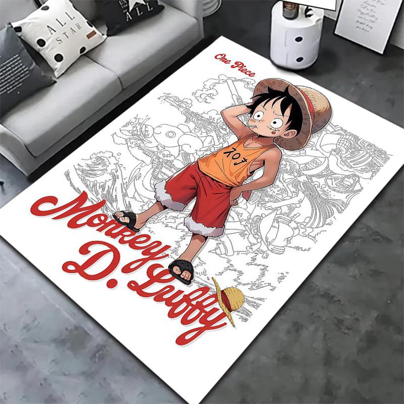 One Piece Monkey D Luffy Carpet Rug For Living Room Bedroom Home Sofa Decoration Kids Play Nonslip Floor Mat