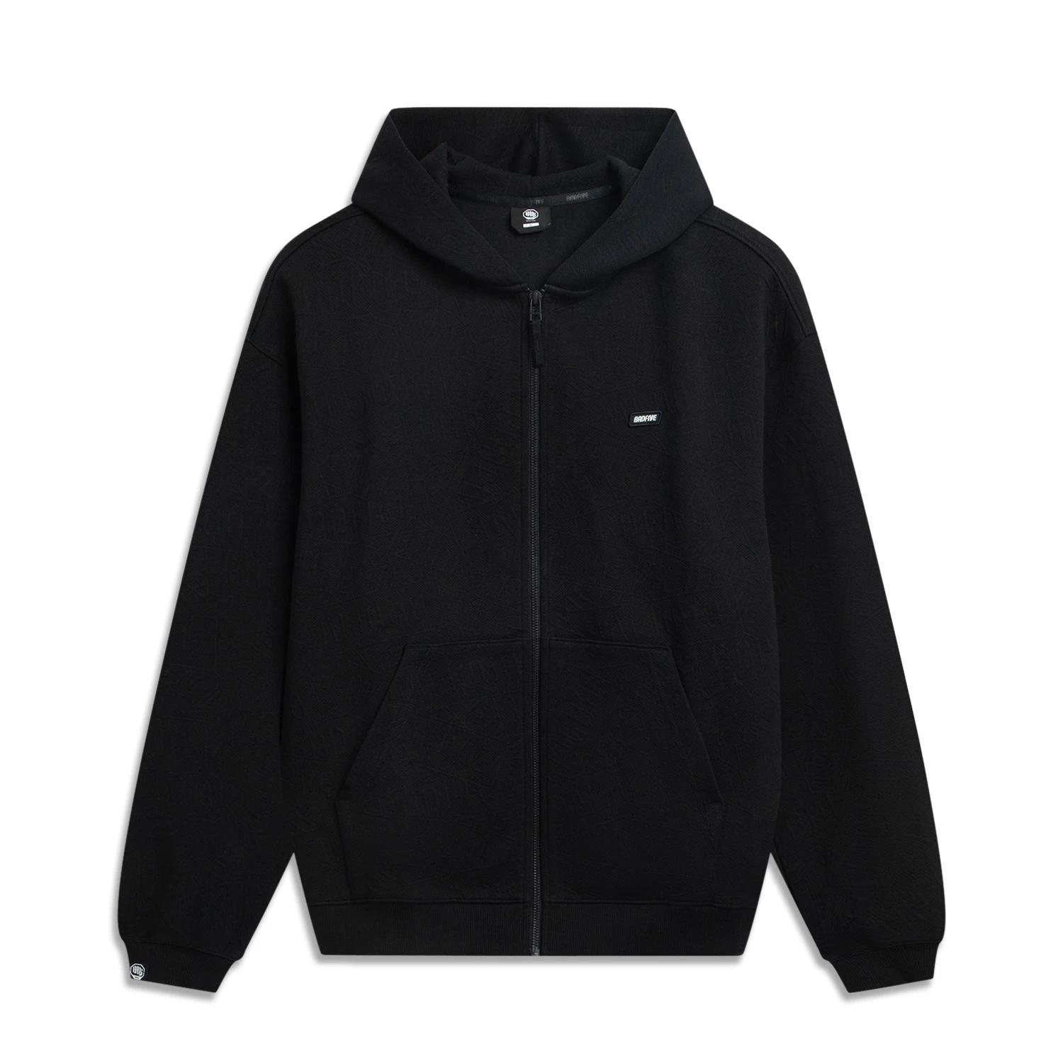 

Li-Ning Badfive Solid Color Zip-Up Hoodie Men hoodies AWDV873-3 M