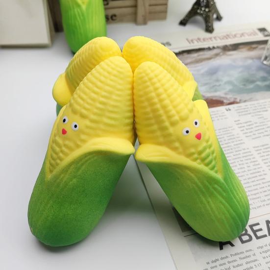 Stress Relief Cartoon Corn Toy Soft Stretchy Simulation Corn Squeeze Sensory Toy Simulated Vegetable Pinch Fidget Toy