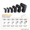 2 STÜCK AN3 AN4 AN6 AN8 AN10 AN12 Innengewinde auf 3AN-12AN Außengewinde 90 Grad Bördel Drehschlauchanschluss Adapter Schwarz Aluminium eloxiert