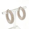 Light Luxury, Exaggerated Rice Beads, Exquisite Shiny Pearls, Exaggerated Large Hoop Earrings, Versatile Women's Earrings