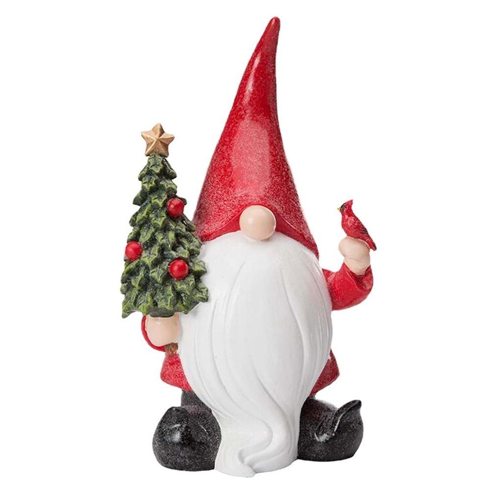 Whimsical Santa Claus Figurine With Christmas Tree Perfect For Festive Home Decor