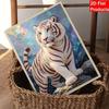 Majestic Tiger Pearl Kit 5D DIY Round Rhinestone Art for Adults Relaxing Handmade Wall Decor National Day Gift Frameless Design