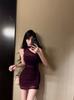 Sexy pure desire mesh splicing neck dress slim and thin nightclub style hip skirt 2026 summer