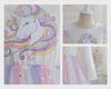 2025 Girls' Unicorn Rainbow Princess Dress: Long Sleeve, Sequined Mesh, Spring/Autumn Birthday Outfit