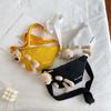 Ny mote for kvinner Lerret midjevesker Brevbjørn Stor kapasitet Designer Crossbody beltevesker Banan Hip Money Pouch Brystvesker