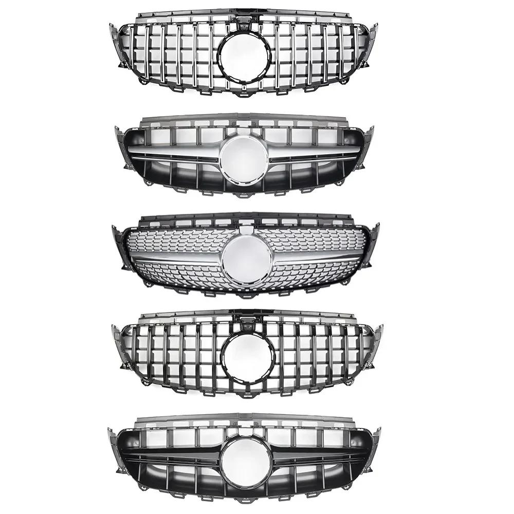 For Mercedes E-Class W213 2016-2020 Front Bumper Grille Gloss Black ABS Material Easy Installation Exterior Tuning Accessories