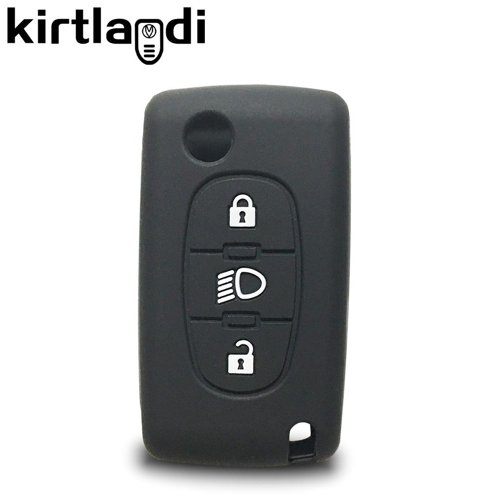 For Citroen C4 Flip Remote Car Key Case for For Citroen C4 Cactus Grand Picasso C5 C8 3 BUTTONS Car Accessories Keychain