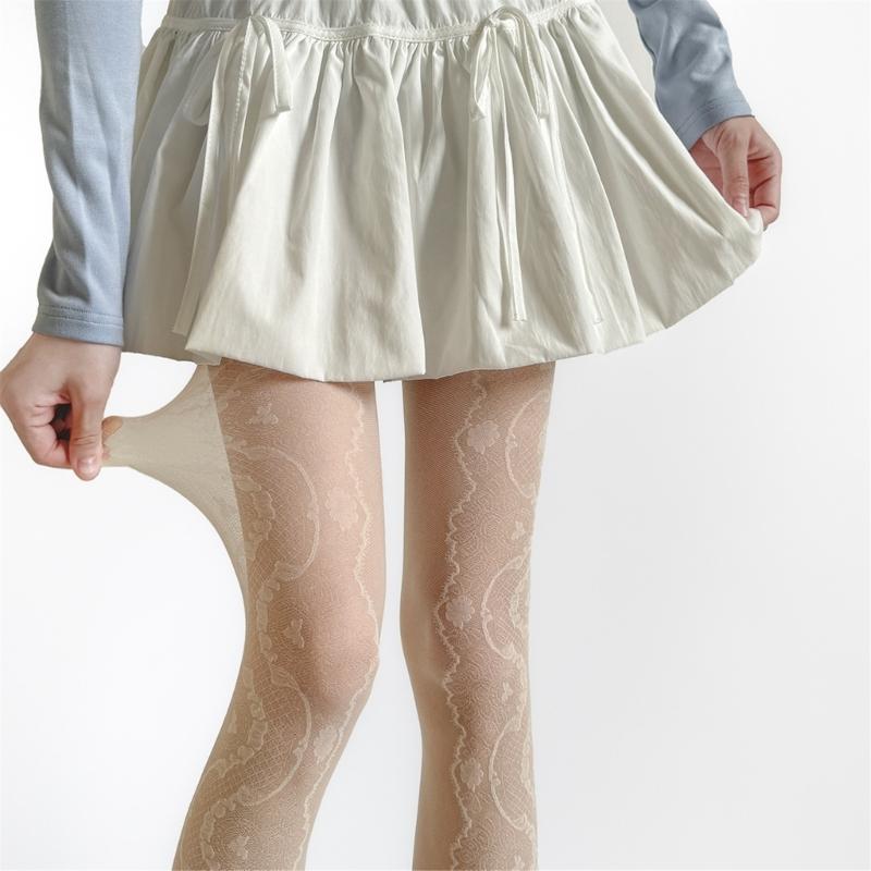 Patterned Tights Fishnet Stockings Floral Pantyhose Stockings Leggings Lace Tights for Women Girls Summer Leggings