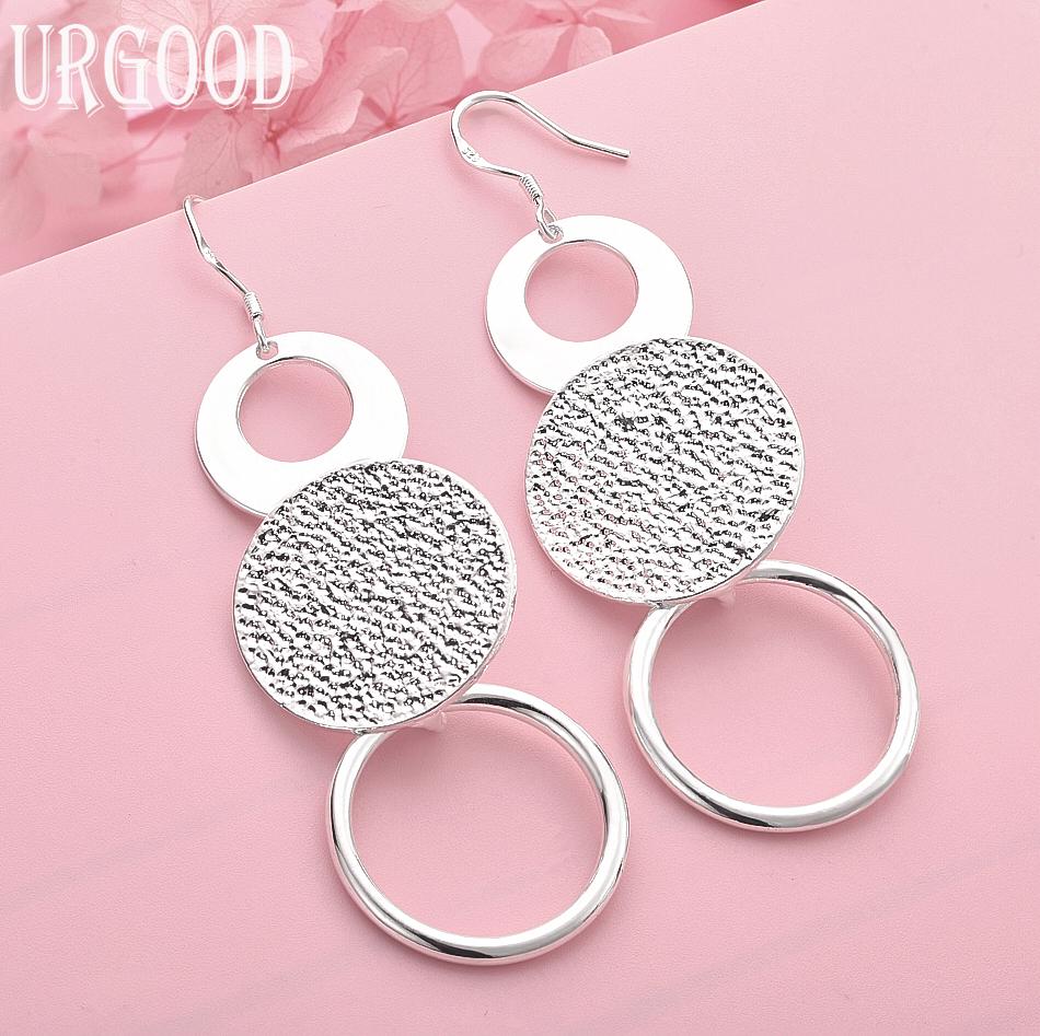 925 Sterling Silver Fashion Pierced Earrings Wedding Jewelry