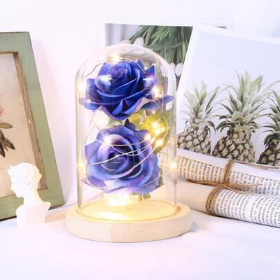 Tambov Artificial Rose LED Glass Bottle Lamp Night Light Artificial Rose Led Glass Bottle Lamp Night Light Home