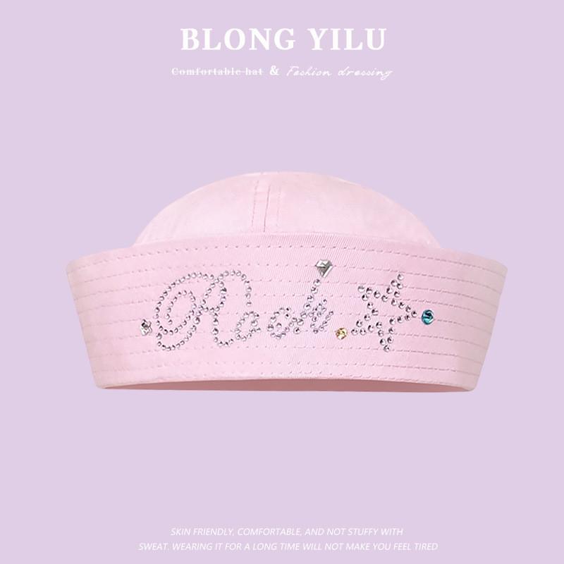 Sailor Hat With Bow Mesh Breathable Cotton For Summer And Spring Wear