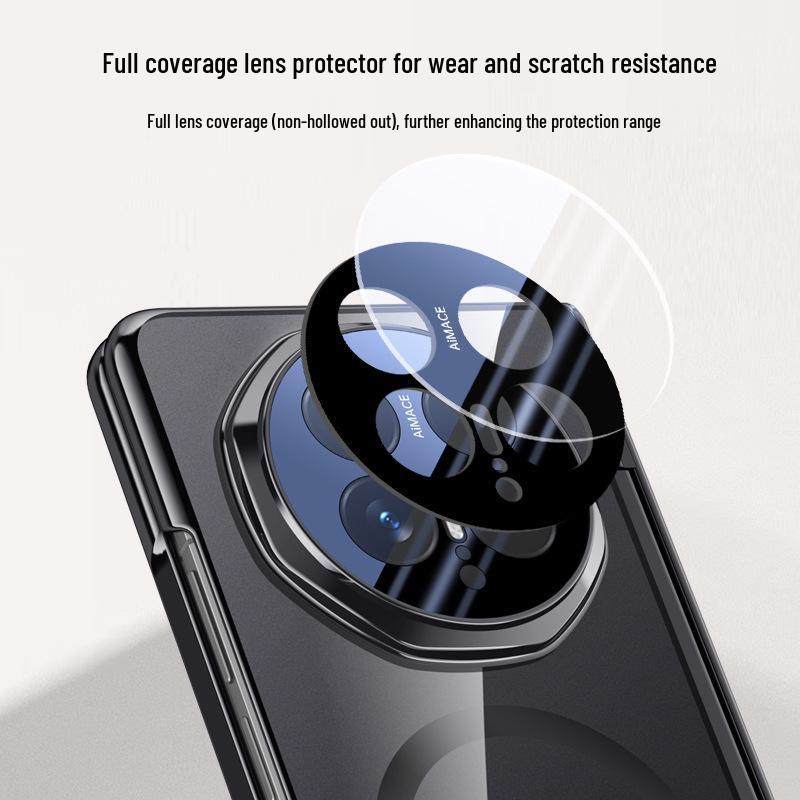 Compatible Honor Magic V6 Foldable Phone Case: Transparent Magnetic Charging, Full Coverage, Anti-Drop Protection.