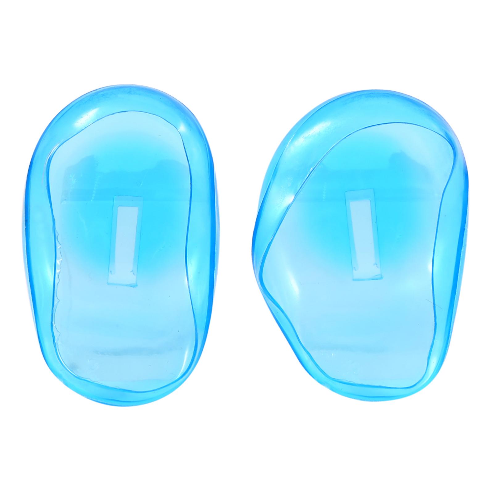 

2pcs Blue Ear Cover Shield Anti Staining Plastic Guard Protects Earmuffs From The Dye