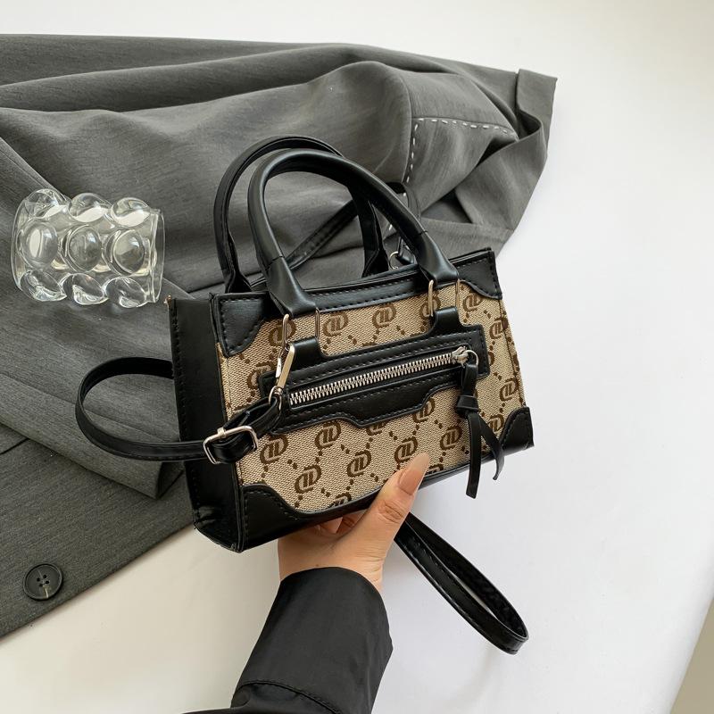 Persönlichkeit Trend Handtasche Herbst neue Mode Retro Druckdesign Schulter Umhänge kleine quadratische Tasche