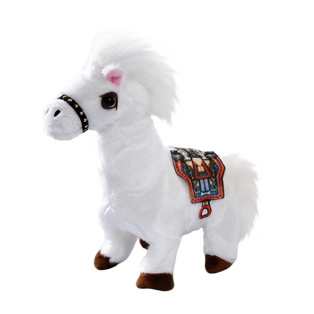 Electric Plush Toy, Simulated Horse Walking Sound, Wagging Tail, Children's Gift, Electronic Pet