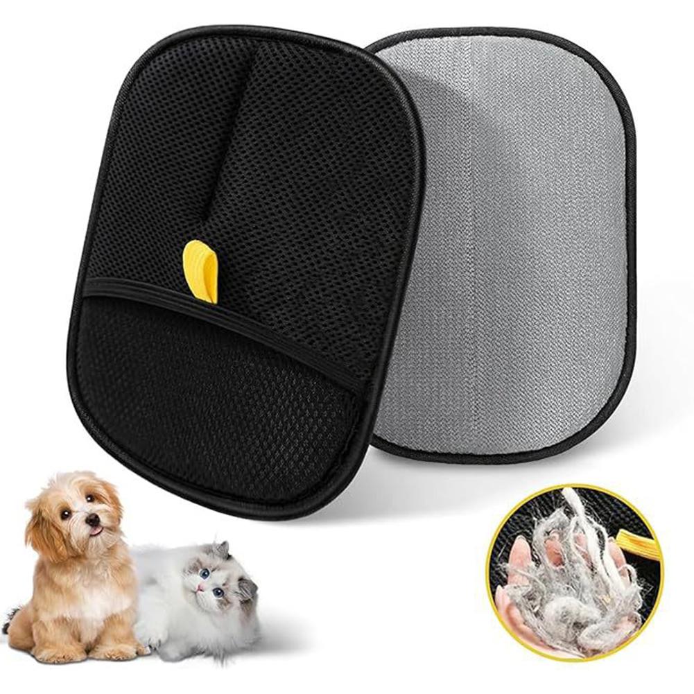 Pet Hair Remover Mitt Pet Grooming Gloves Hair Remover Brush for Dog Cat Rabbit with Long/Short/Curly Hair