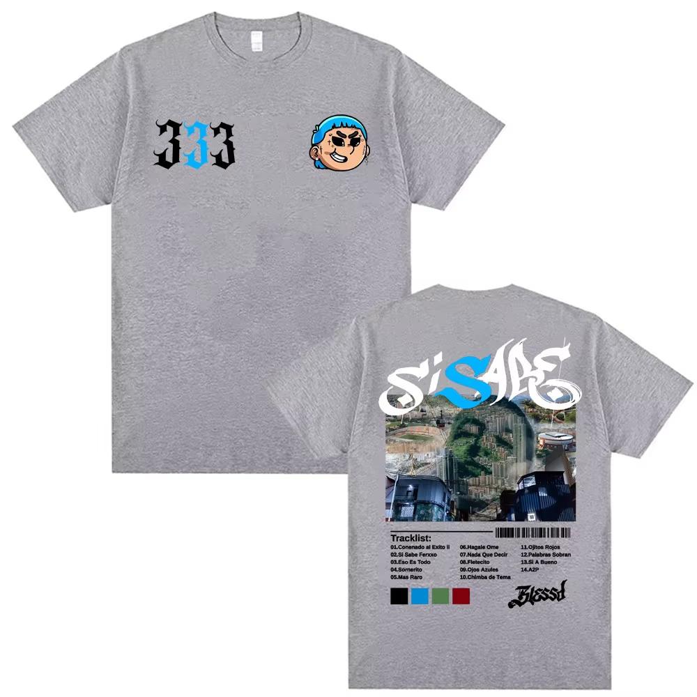 Rapper Blessd Si Sabe Album Tour Merch Tshirts Men Women Fashion Hip Hop Short Sleeve Top 2026 summer Cotton Comfort T Shirt