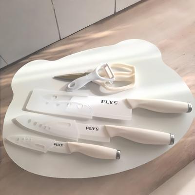 5-delat Keramiskt Knivset, Hushållsfruktkniv, Vass Kockkniv, Allround Skärkniv, Skalkniv, Köksax