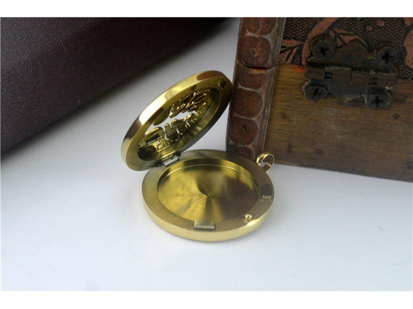 Personalized Round Photo Locket Necklace - Tree of Wisdom Pendant In Titanium Steel (STN653)