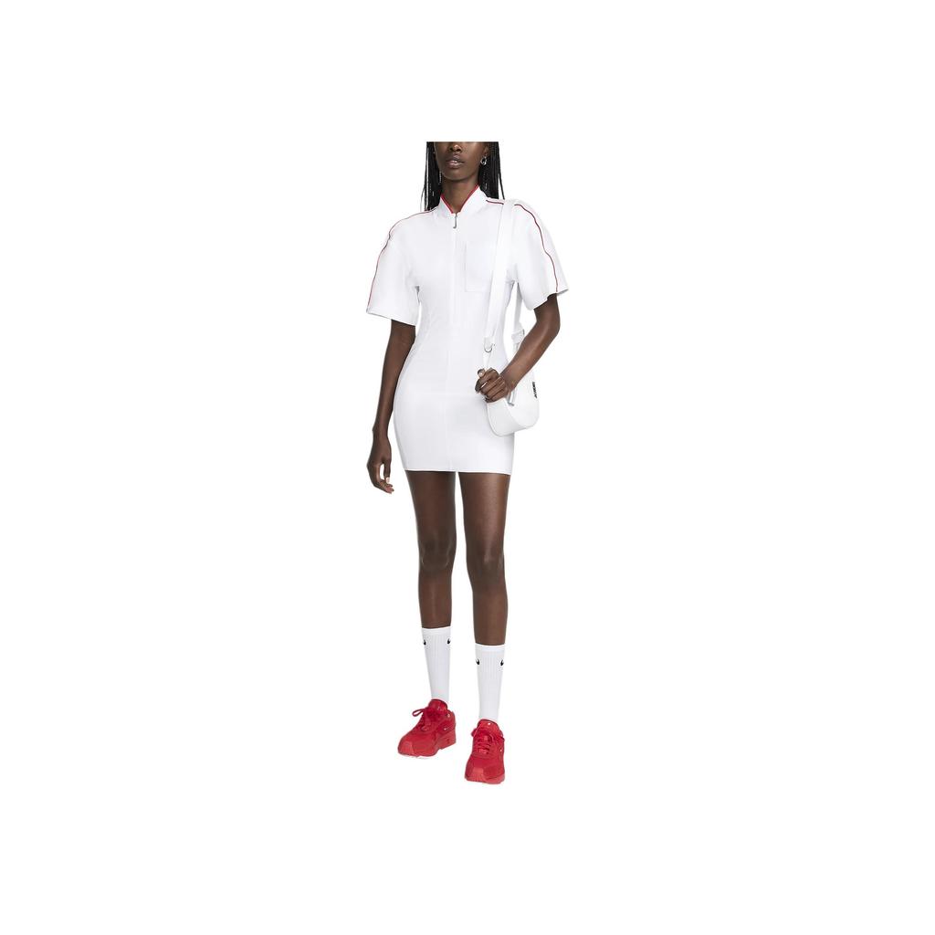 Robe T-shirt à manches courtes Jacquemus x Nike (Taille Asie) Streetwear Femme Blanc FV5683-100