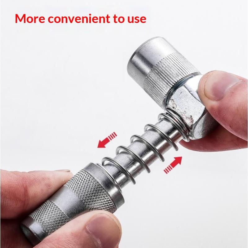 Grease Gun Nozzle 90 Degree Heavy Duty Alloy Steel Leak Proof for Narrow Space Home Garage Repair Use