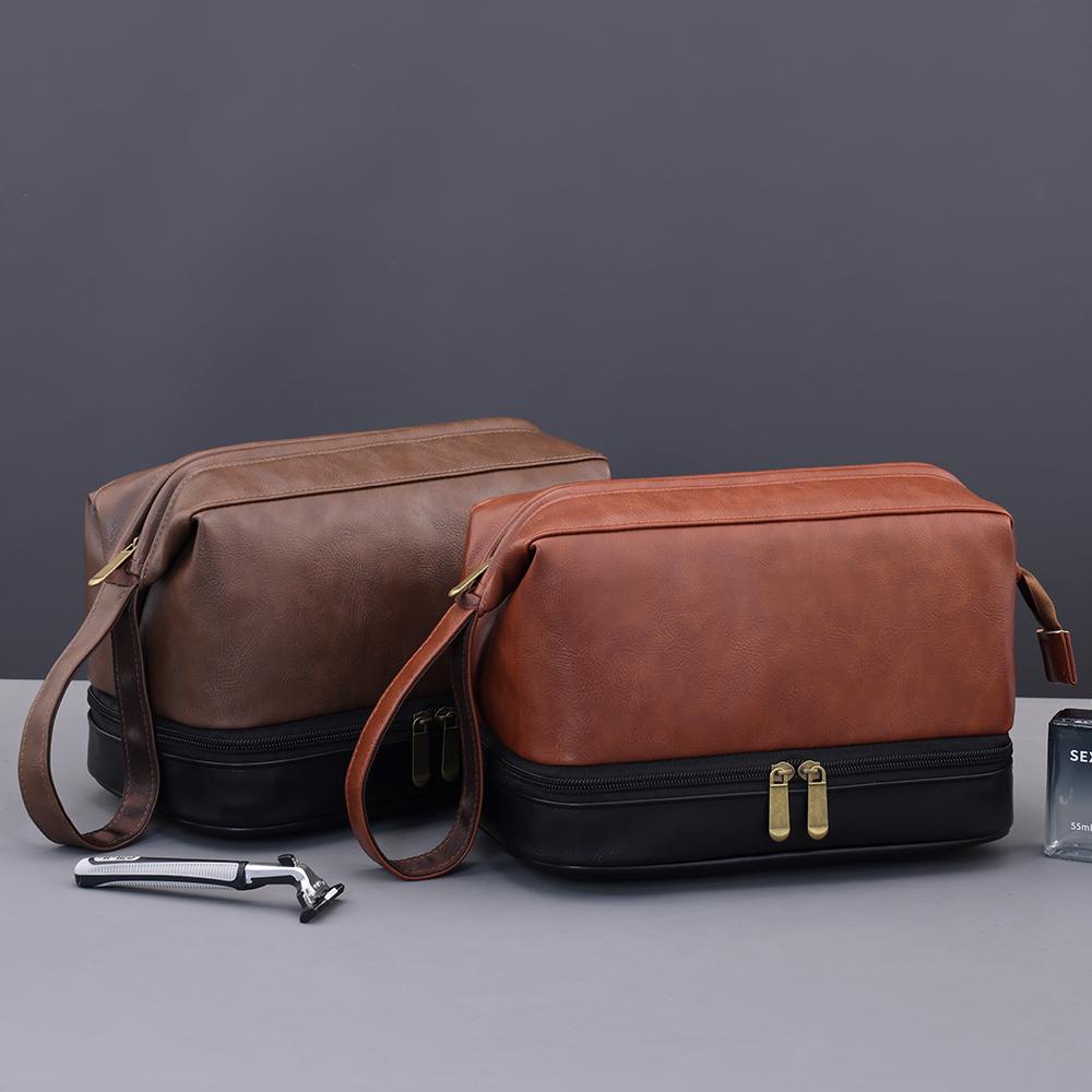 Large Capaci Retro Men Travel Washing Bathroom Shaving Tools Toiletry Bag Business Makeup Pouch Storage Bag Women Cosmetic Bag