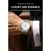 POEDAGAR Orologio da uomo di lusso originale impermeabile luminoso con data settimana acciaio inossidabile quarzo moda
