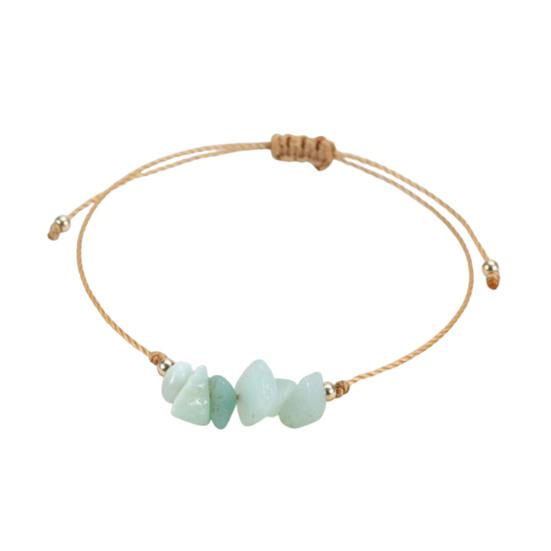 Gemstone Bracelet Women Men Adjustable Braided Crystal Bracelet Boho String