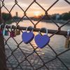 2pcs 30x39mm Padlock White&Black&Purple Mini Heart Lock Craft Supplies Heart Lock  Household