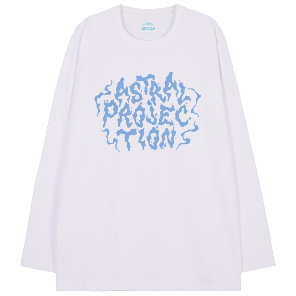 Astral Projection Hayes Lettering Oversized Long Sleeve T-Shirt_White L