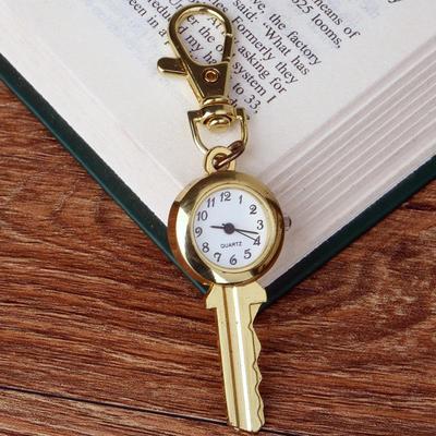 Orologio da Tasca al Quarzo Chiave d'Oro Collana e Ciondolo Portachiavi