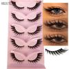 HBZGTLADCat Eye Lashes Mink Eyelashes 3D Curl Winged Natural Realistic Messy End Eye Elongated Thick False Eyelashes Soft Fake