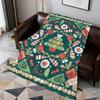 Christmas tree reindeer fashion art Flannel soft warm plush blanket sofa living room pet hogar bedroom gift home Car portable