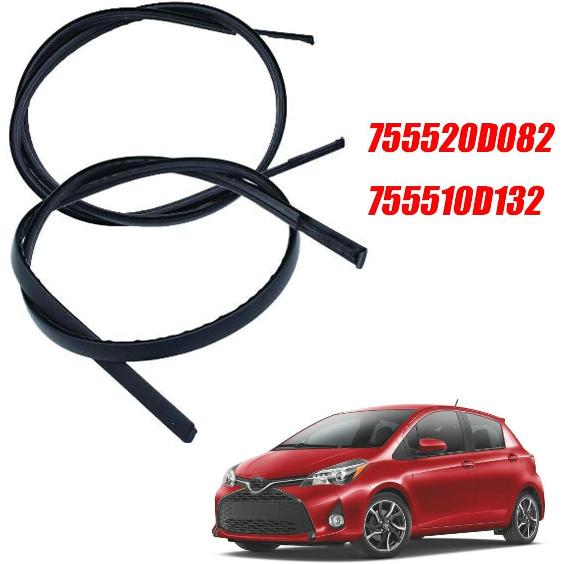 2Pcs Roof Drip Moulding Side Finish Strip Front Left Driver and Right Passenger Side Fits for Toyota Yaris Hatchback 2014 2015 2016 2017 2018