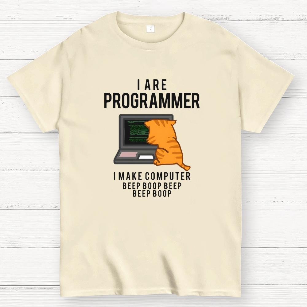Programmer Cat Cotton Summer Casual Cool Loose T-Shirt