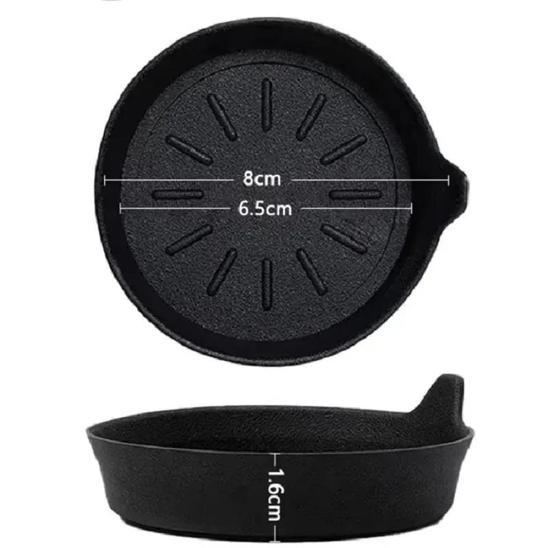 2 Sets Universal Car Silicone Coasters with Edge Design Water Cup Groove Cushion Suitable For 6.5cm Diameter