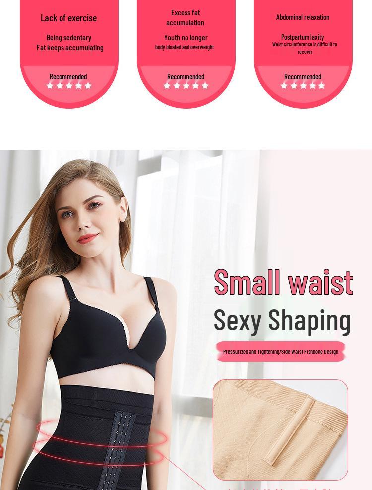 Postpartale High-Waist-Shaperhose mit dreireihigem Verschluss zur Unterstützung von Bauch und Hüften, Übergröße