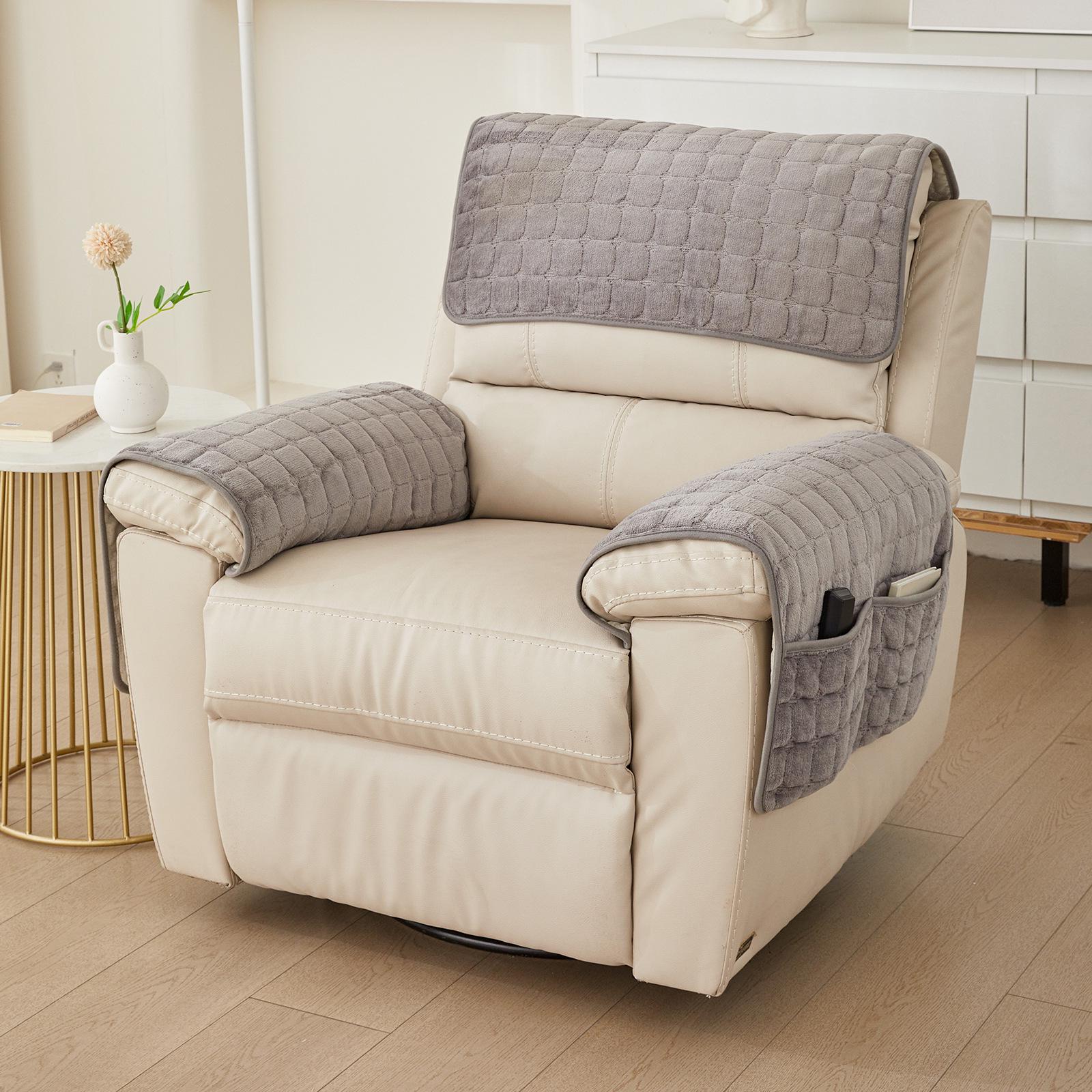 

Комплект нескользящих плюшевых подлокотников для дивана с карманом для хранения и подушкой для спины 66x50 Armrest (No Pocket)