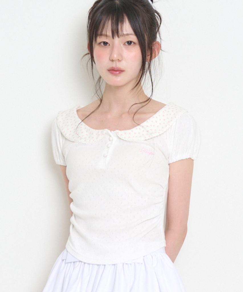 ILLIGO Petit Puff Collared Tee White