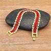 Nidin High Quality Multicolor Full Zircon Bracelets for Women Ladies Wedding Rainbow Charm Boho Hand Chain Party Jewelry Gifts