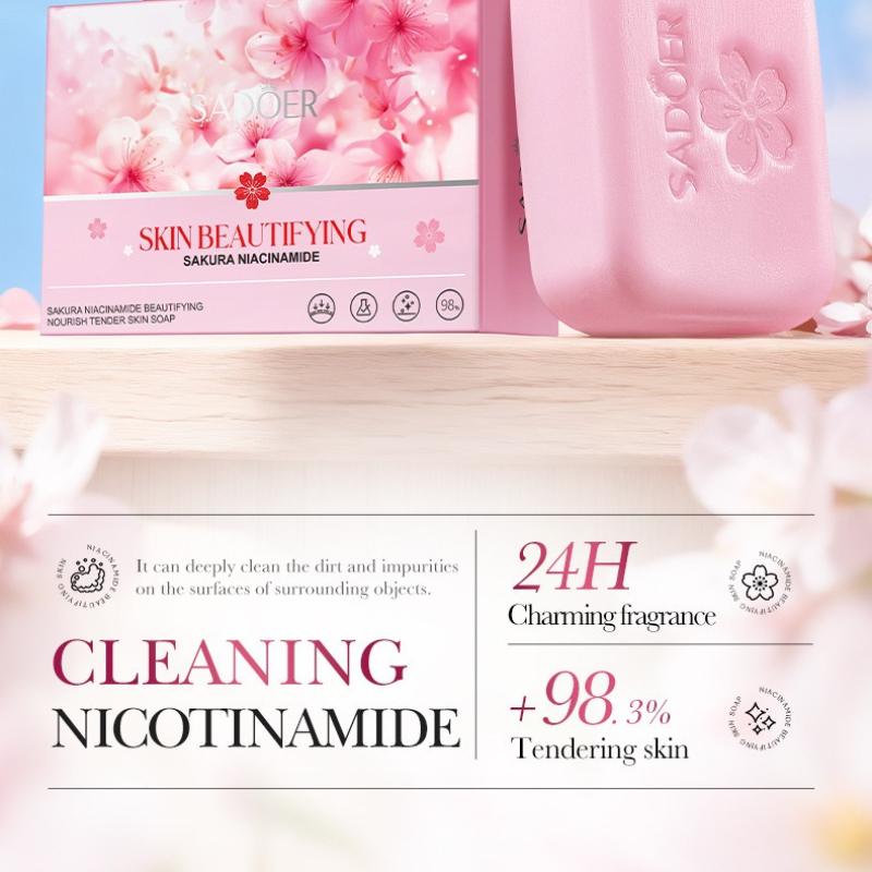 Sapone Niacinamide Sakura 100g Bianco Nutriente Ringiovanimento Detergente Sapone Profumato Prodotti per la Cura della Pelle