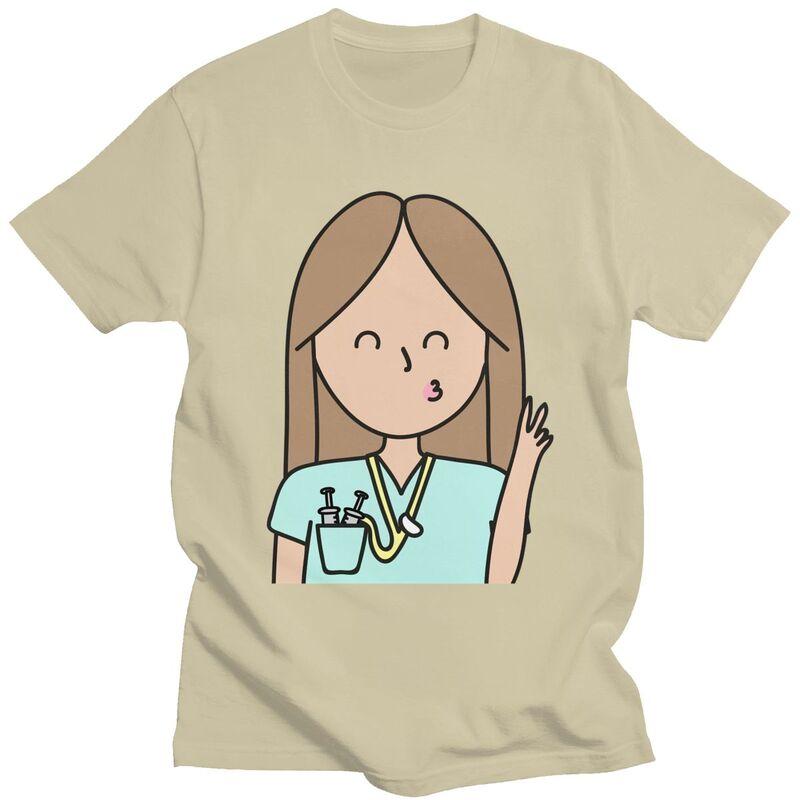 Custom Cool Enfermera En Apuros Doctor Nurse Medical T Shirt Men Short Sleeve Pure Cotton Tshirt Leisure Tees Streetwear Tshirt