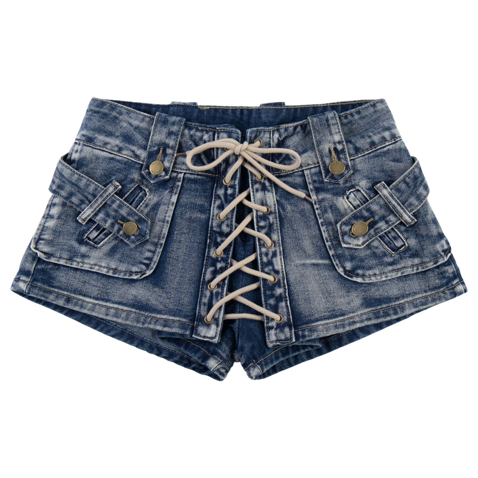 

Guan Qu Summer 26 Women s Spicy Style Washed Denim Shorts Medium (M)