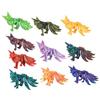 3D Printed Fox Ornament Nine Tailed Fox Figurine with Articulated Tails And Limbs Animal Action Figure Flexible Fidget Toy for Stress Relief Desk