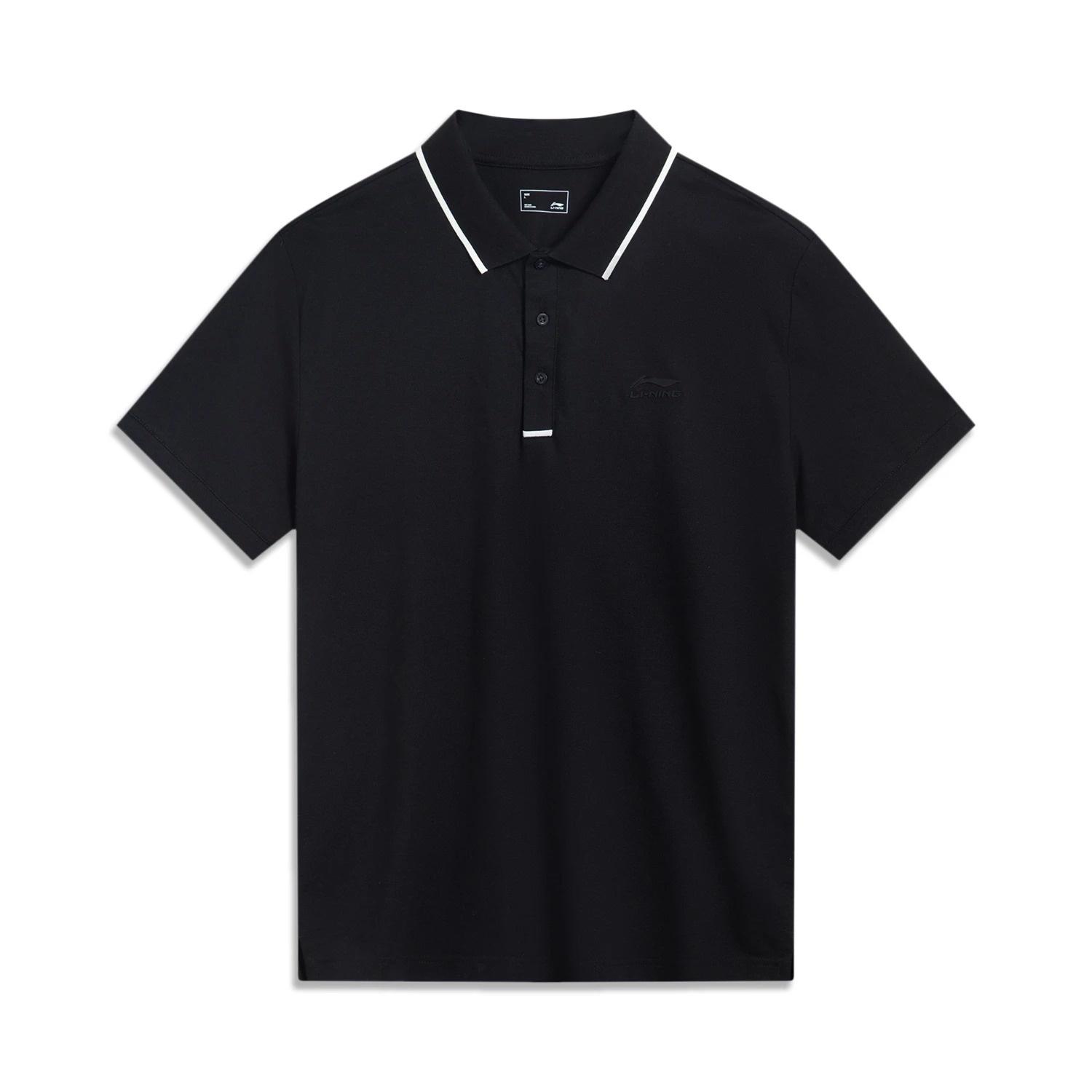 Li-Ning Sports Style Polo Shirt Black White Men s APLT097-2 M