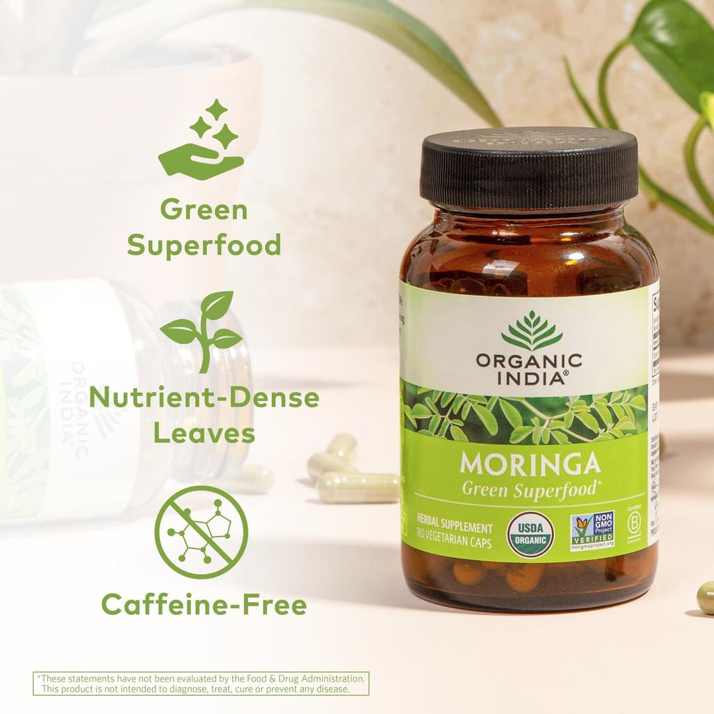 Organic India, Moringa, Veggie Capsules 180 Tablets (350mg per capsule)