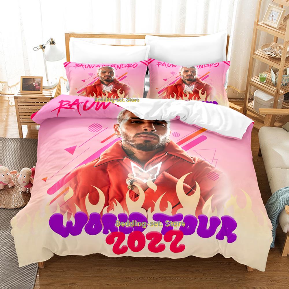 

RAUW ALEJANDRO Beding Set Single Twin Ful Quen King-Sized Dimensionsd Dimensions Bed Linen Set Adult People Kid Bedrom thre-piece suits Anime Bed Shet 100*200cm Single