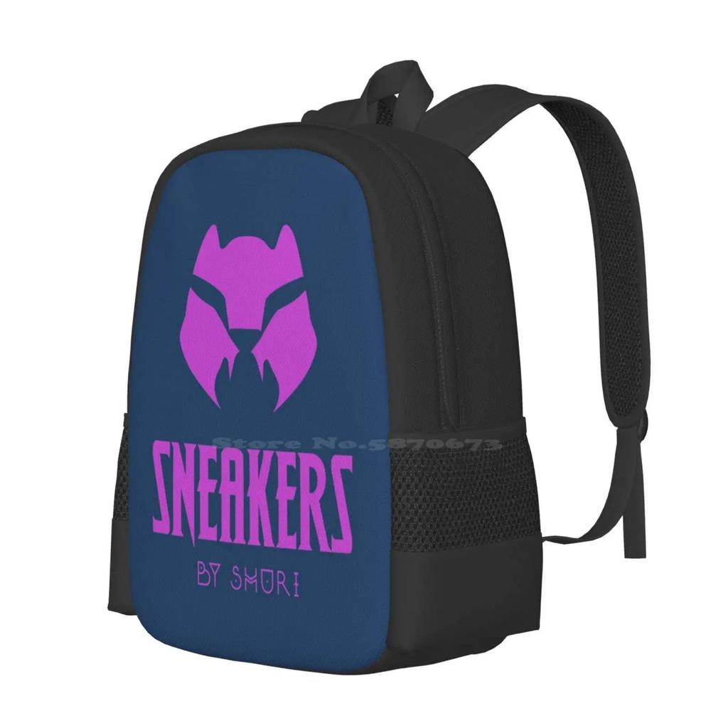 Sneakers By Shuri Variant Pattern Design Bag Student's Backpack Shuri Nakia Okoye Golden Killmonger Infinity War Civil War
